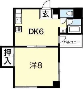 グリーンハイツ城南【4階】の間取り