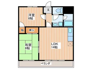 サンライズ早子【5階】の間取り