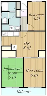 ブランハイツ長津田【2階】の間取り