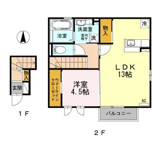 ドルチェ・ヴェルデ A【2階】の間取り