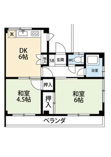光ハイツ【2階】の間取り