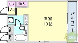 ジュネス神戸【2階】の間取り