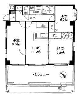 小田原城山サニーハイツII【2階】の間取り