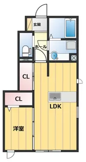 セジュールK【1階】の間取り