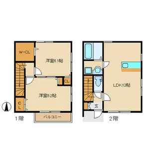 栃木県小山市駅南町2【一戸建】の間取り