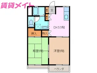 ユニゾン森【2階】の間取り