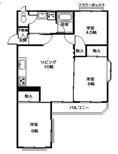 ヴィラ・ステイタス(平字旧城跡)【3階】の間取り