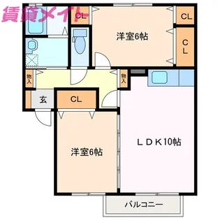 メープルA棟【2階】の間取り