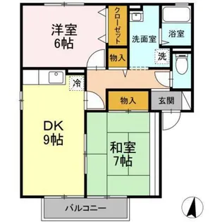 2DKの間取り画像