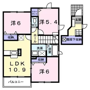 茨城県水戸市堀町【アパート】の間取り