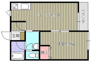 メゾンドベルII【1階】の間取り