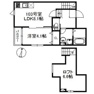 ハレクラニ佐賀東【1階】の間取り