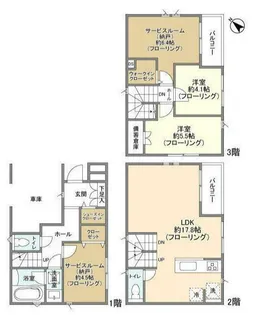 神奈川県横浜市港北区日吉4【一戸建】の間取り