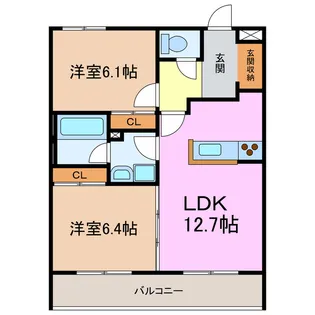 エスポア三好II【1階】の間取り