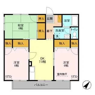 ハートフルアサノ【1階】の間取り