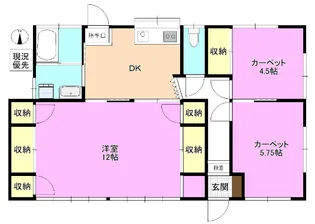 長野県松本市大字岡田町【一戸建】の間取り