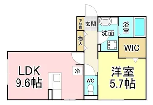 福岡県北九州市小倉北区熊本2【アパート】の間取り