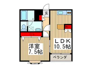 シャルマンピエ-ス【1階】の間取り