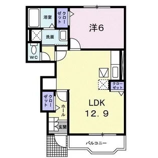 カーサ・ピアヌーラ【1階】の間取り