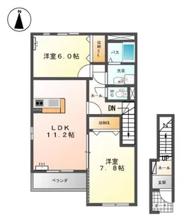 プランドール【2階】の間取り