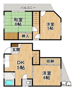 大阪府堺市中区深井清水町【一戸建】の間取り