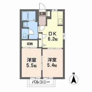 アネックス F【2階】の間取り