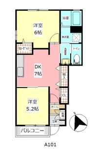 P’CASTELLO A【1階】の間取り