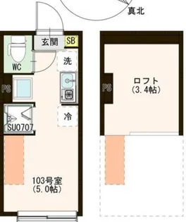 Emarie代田橋【1階】の間取り
