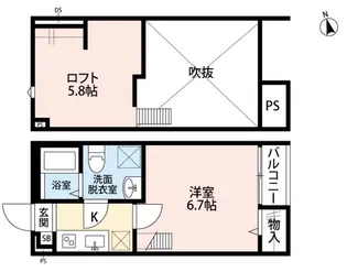 埼玉県八潮市大瀬2【アパート】の間取り