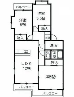 シャルマンシャトー【3階】の間取り