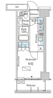 神奈川県横浜市中区富士見町【マンション】の間取り