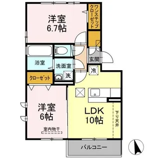 ブランシェコートIII NORTH【1階】の間取り