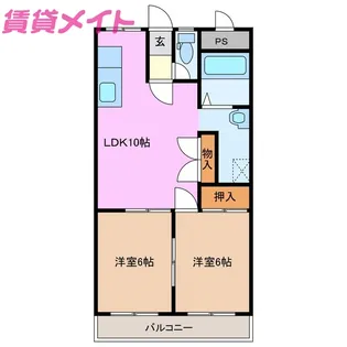 ハウスオブサンタ【3階】の間取り