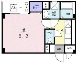 ベルメゾン 丸松【2階】の間取り