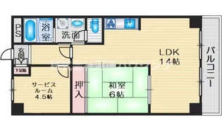 大建コーポ江坂II【3階】の間取り