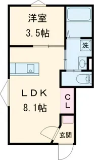 Casa Pacifica 喜田村【1階】の間取り