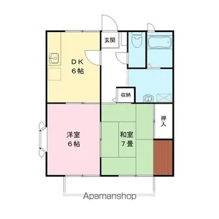 シャトルチグサ B棟【1階】の間取り