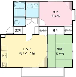 茨城県水戸市元吉田町【アパート】の間取り