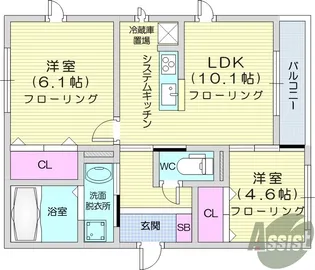 Glanz CHITOSE【3階】の間取り