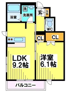 東京都世田谷区北烏山1【アパート】の間取り