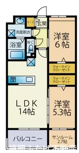 ビーコンヒル石丸【2階】の間取り