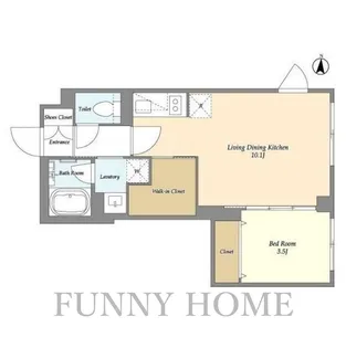 東京都渋谷区恵比寿3【マンション】の間取り