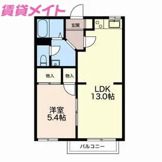 ルミエールさかざきA【2階】の間取り