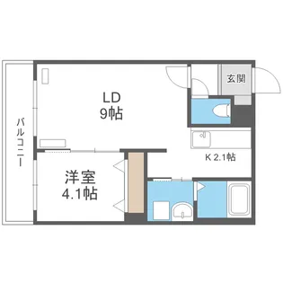 アリュール南6条【4階】の間取り