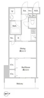 ルクレ東上野レジデンス【5階】の間取り