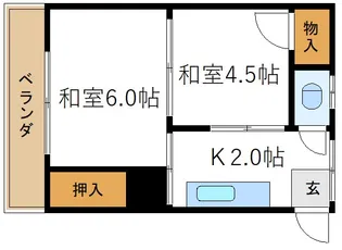 第3西亀荘【2階】の間取り
