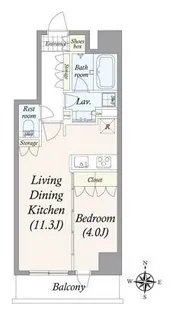 東京都墨田区石原2【マンション】の間取り