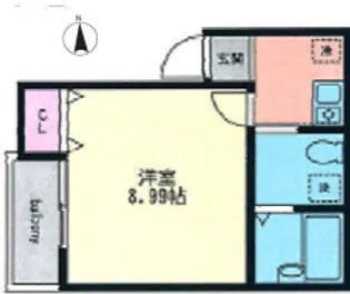 スプリングス横浜子安【2階】の間取り