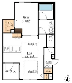 (仮称)下目黒6丁目メゾン 南棟【1階】の間取り