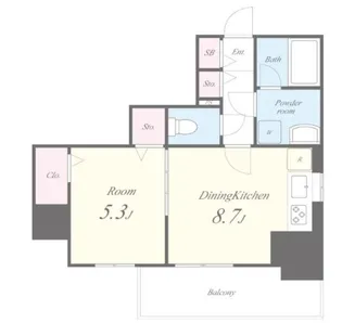 VALENTIA麻布(ヴァレンティア麻布)【11階】の間取り